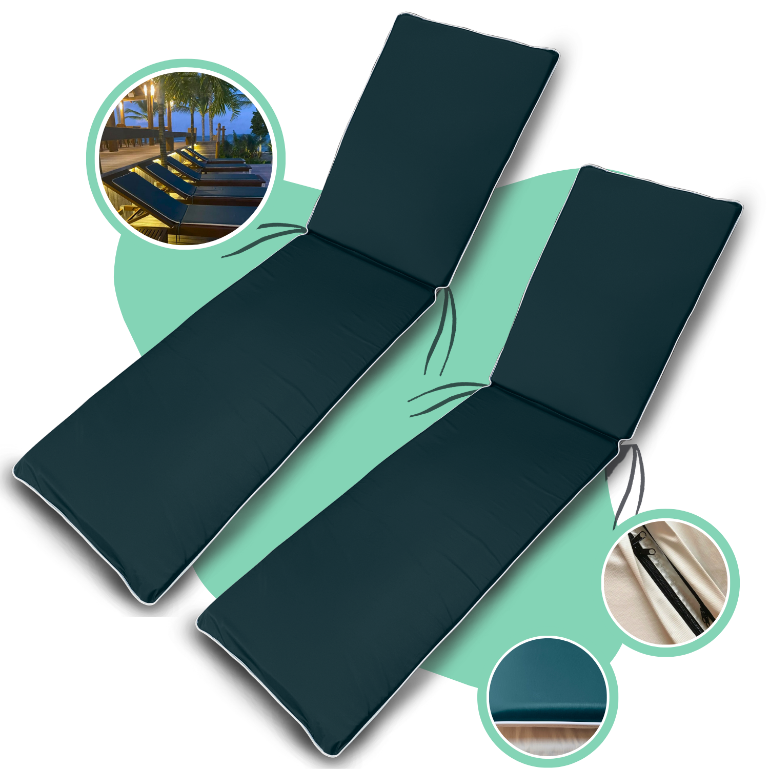 Kit 2 uni | Colchonete Dupla Face Bagum - Verde e Branco